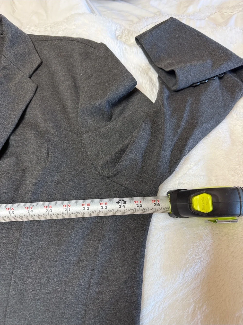 Men's Charcoal Knit Blazer - Casual Tailored Sport Coat